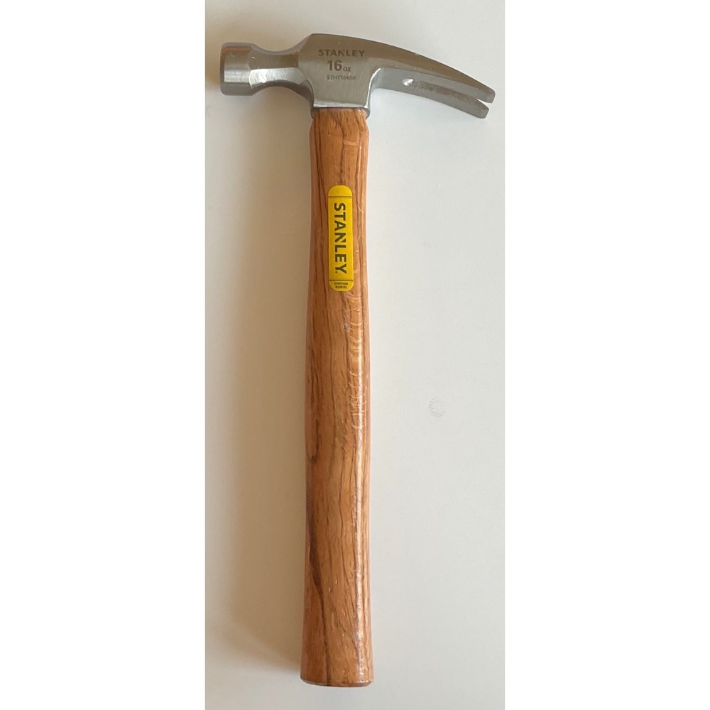 Stanley 16oz Wood Handle Curve Claw Hammer STHT51456 New Carbon Steel Hand Tool